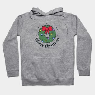 Christmas wreath - Merry Christmas Hoodie